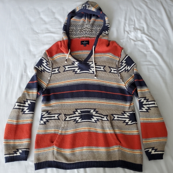 American Eagle Hoodie, Large, Orange, Tan, & Blue - Picture 1 of 9